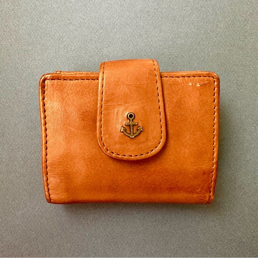Harbour 2nd Cognac Leather Tri-Fold Wallet